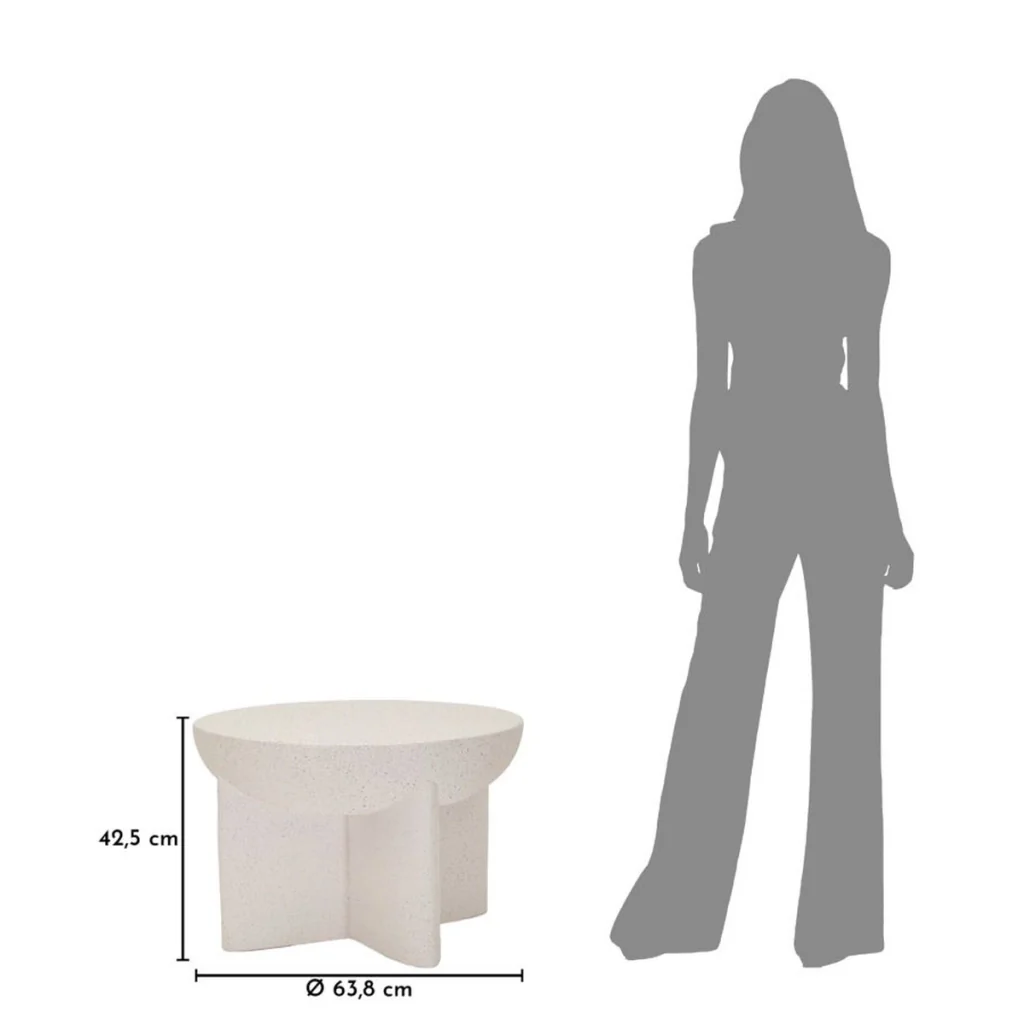 Tavolino VKH1075, Beige, MgO, 63,8x63,8x42,5 cm - Image 7