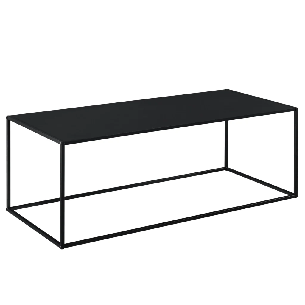 Tavolo Basso in Metallo 40x110x50 cm Tavolo da Appoggio - Nero [en.casa] - Image 2