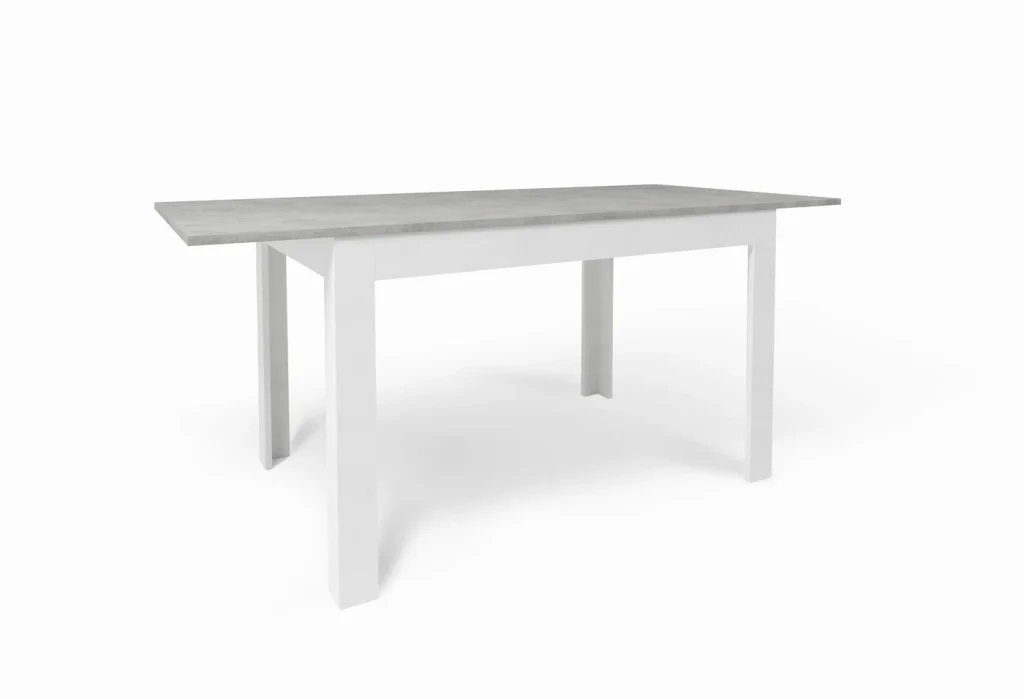 Tavolo Allungabile 120+50x80 h75cm Cemento e Ossido Bianco - Image 2