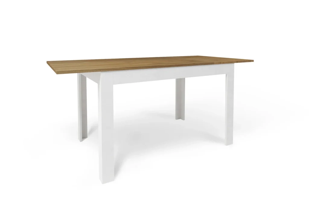 Tavolo Allungabile 120+50x80 h75cm Noce Stelvio e Ossido Bianco - Image 2