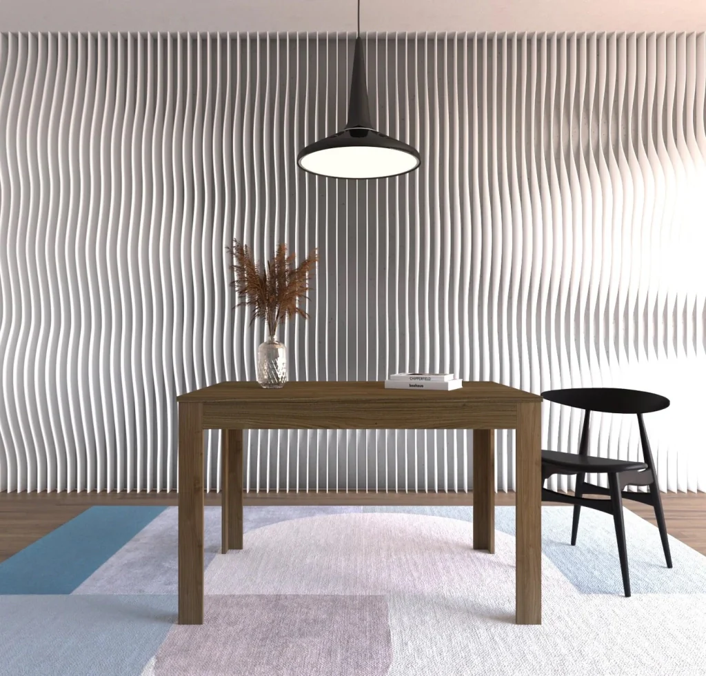 Tavolo Allungabile 120+50x80 h75cm Noce Stelvio e Ossido Bianco - Image 3