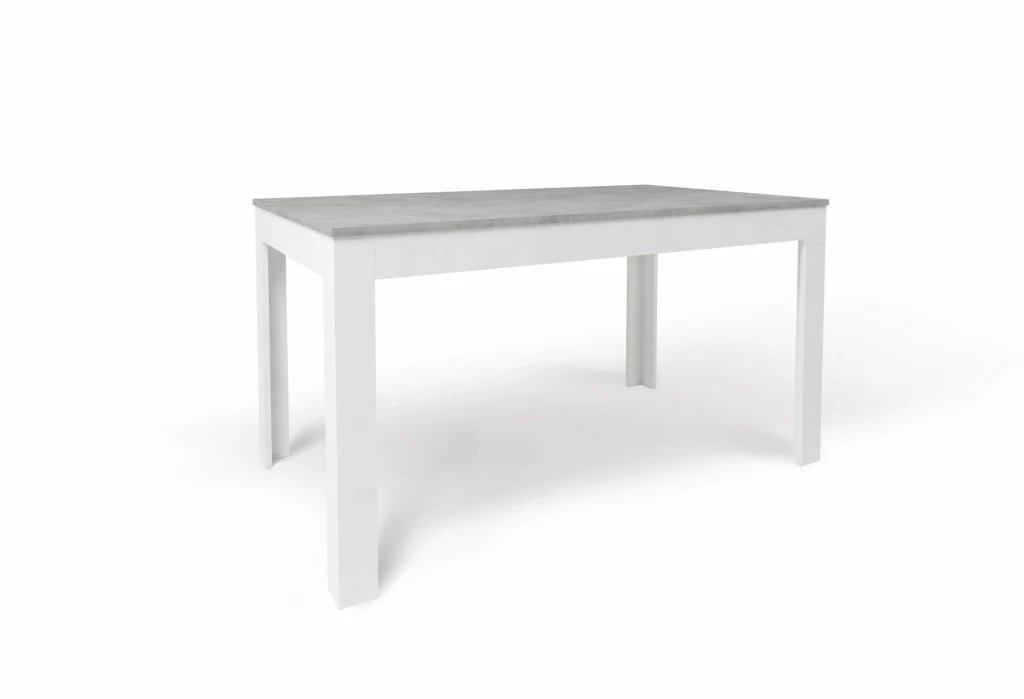 Tavolo Allungabile 140+60cm Bianco Ossido Cemento