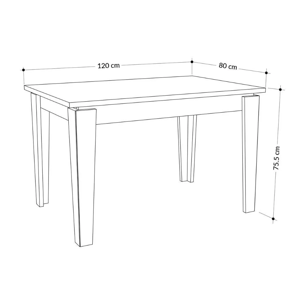 Tavolo allungabile Megaron retro grey 120x80 cm. - Image 2