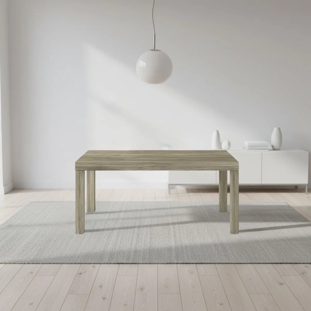 Tavolo Imab Piana T08 in larice grigio con 4 allunghe 160x90x74.6 H cm.