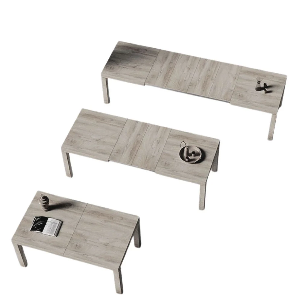 Tavolo Imab Piana T08 in larice grigio con 4 allunghe 160x90x74.6 H cm. - Image 2