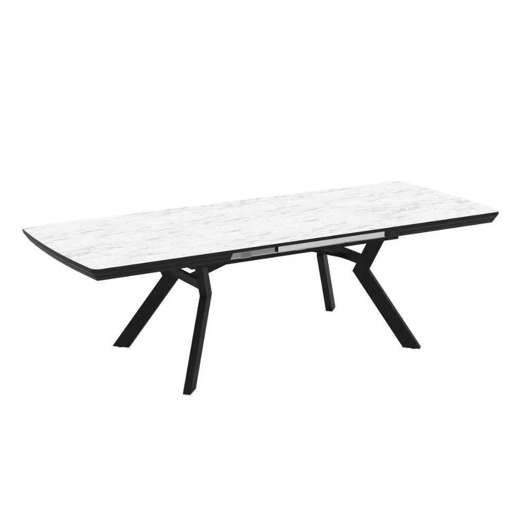 Tavolo allungabile Robat piano effetto marmo bianco opaco 160x100x76 H cm. - Image 4
