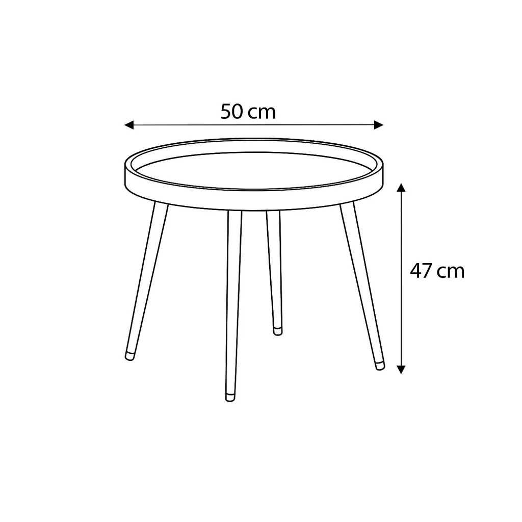 TAVOLO BASSO NEMO D.50XH47CM BIANCO. - Image 3