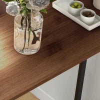 Tavolo da bar, Tavolo alto, Tavolo da Cucina, Design Industriale, 3 Ripiani, 120 x 40 x 105 cm, Nero e Marrone - Image 4