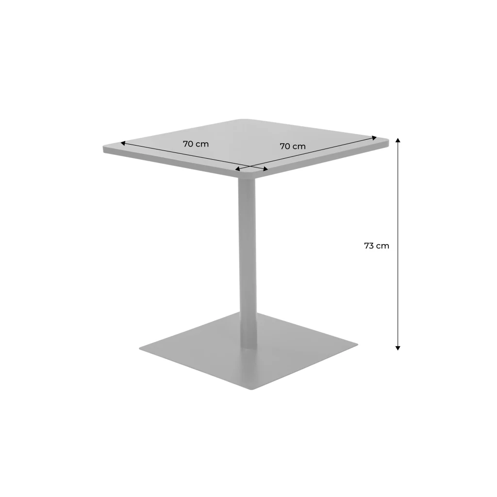 Tavolo da giardino quadrato in acciaio, 70cm, antracite - Image 6