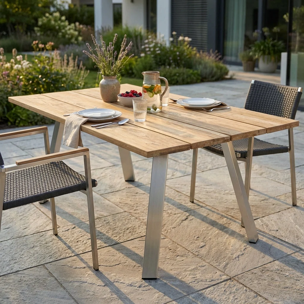 Tavolo da Giardino e piano in Teak 200x100 - MAJOR - Image 4