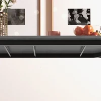 Tavolo da Pranzo Estensibile, Tavolo da Cucina, Design Moderno, con Grande Piano, per 6 Persone, Struttura in Acciaio, Grigio Scuro - Image 4