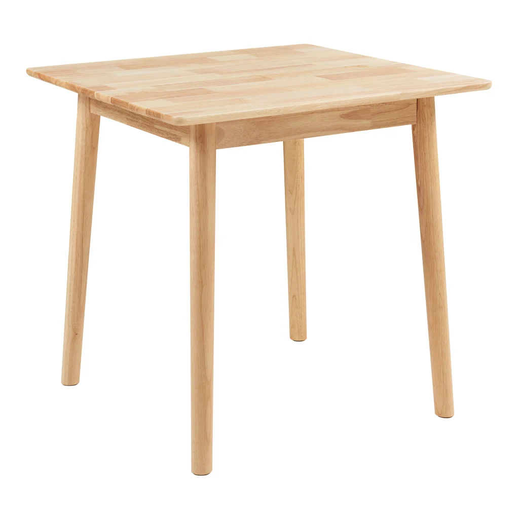 Tavolo da Pranzo Klijori Tavolo da Cucina in Legno di Hevea 75x75 cm color Naturale [en.casa] - Image 3