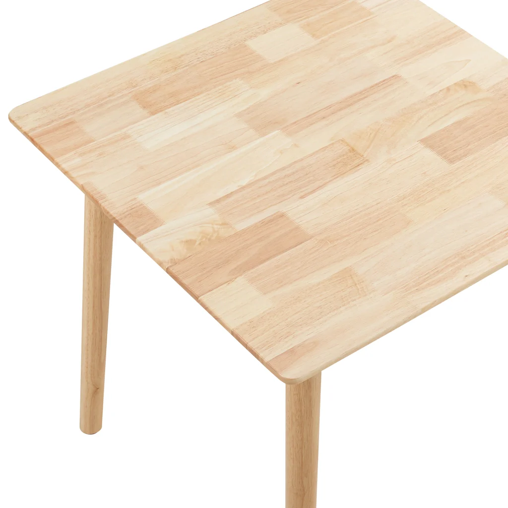 Tavolo da Pranzo Klijori Tavolo da Cucina in Legno di Hevea 75x75 cm color Naturale [en.casa] - Image 8