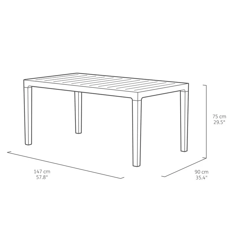 Keter TAVOLO HARMONY 160X90XH74CM BIANCO / GRIGIO - Image 2