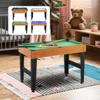 Tavolo Multigioco 4 in 1 con Calcio Balilla, Biliardo, Ping Pong e Hockey da Tavolo, 107x61x84.5cm - Image 2