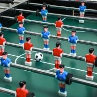 Tavolo Multigioco 4 in 1 con Calcio Balilla, Biliardo, Ping Pong e Hockey da Tavolo, 107x61x84.5cm - Image 8