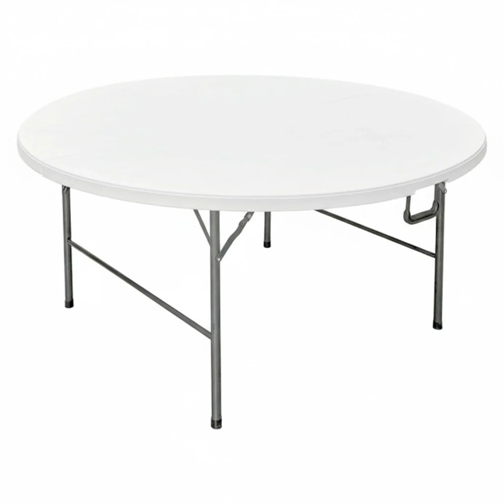 TAVOLO TONDO PIEGHEVOLE 'PARTY' Ø cm 160 x h. 74 - colore bianco  - LIF