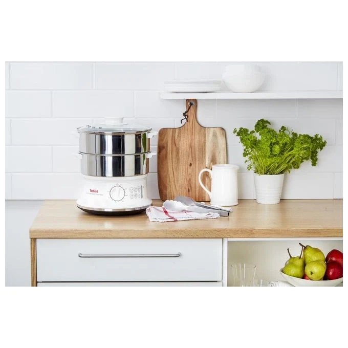 Tefal VC1451 pentola a vapore 2 cestello/i Superficie piana Acciaio inossidabile, Bianco - Image 3