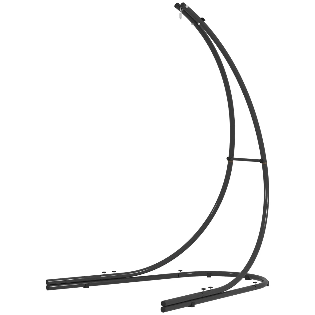 Telaio della sedia sospeso a forma di C Base metallica con base per appendere fino a 150 kg Nero