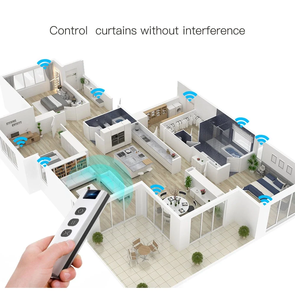 Telecomando Wireless RF 433MHz per Tende e Tapparelle Elettriche, 3 Tasti Per 1 Scena, APP Tuya/Smart Life, Alimentazione a Batteria LR23A (Esclusa), Design Compatto 109x36mm  SH1901 - Image 4