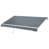 Telo di Ricambio Tenda Parasole Retrattile 3x2.5m in Poliestere Anti UV 50+, Giardino, Grigio - Image 10