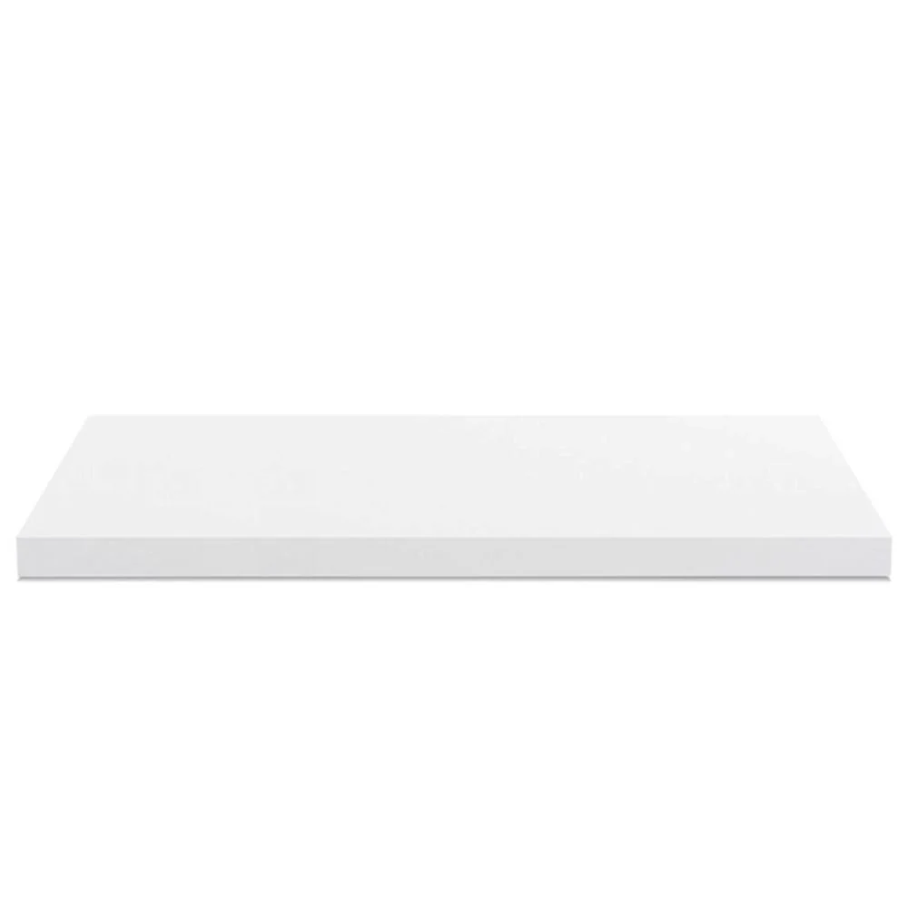 Top non forato 240x60x4 con bordo poliuretano  in bianco