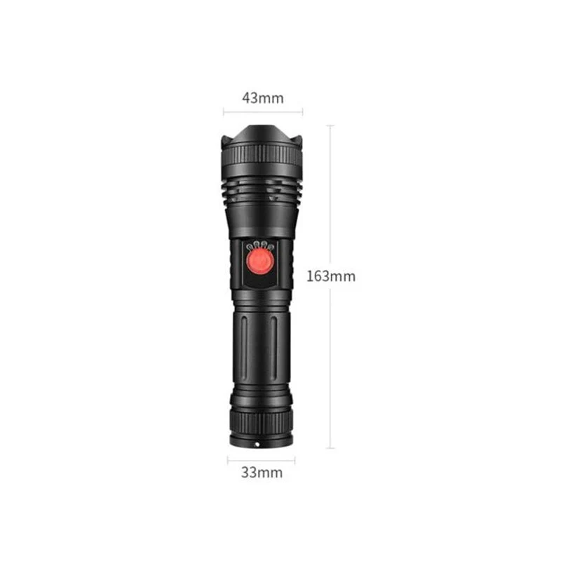 Torcia Led Ricaricabile Super Potente 3500 Lumen Zoomabile Raggio Fino a 500 Metri - Image 3