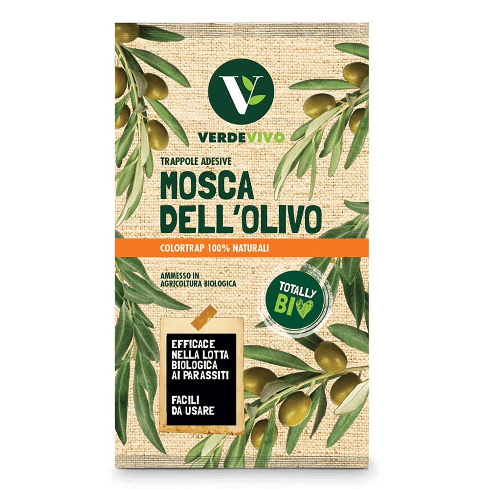 TRAPPOLA CROMOTROPICA ADESIVA MOSCHE DELL'OLIVO scatola 3 pezzi + 3 feromoni - VERDE VIVO