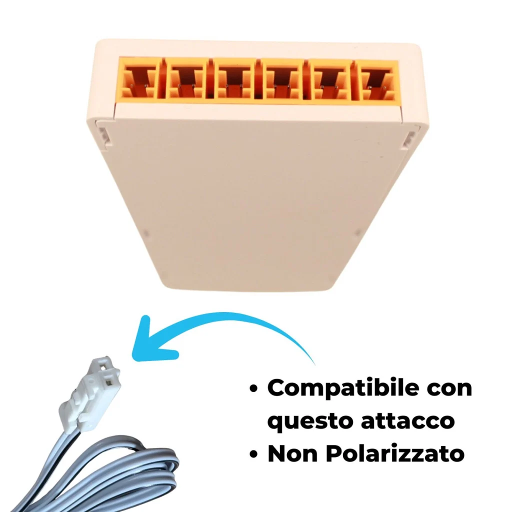 Trasformatore Alimentatore Led Driver Mobile 24V 60W, Con 12 Uscite Senza Polarità, Per Luce Led Da Guardaroba Armadio, 167X60X16mm, Cavo Alimentazione Con Spina EU Incluso - Image 3