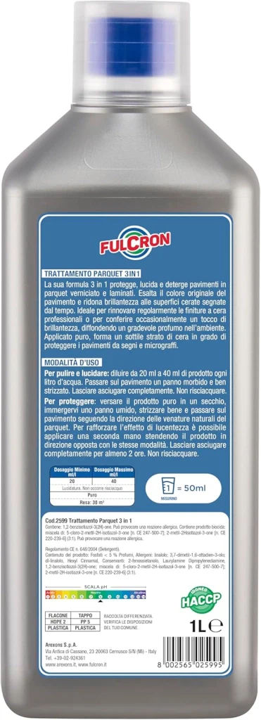TRATTAMENTO PER LAMINATI E PARQUET 3 IN 1 'FULCRON' lt. 1- 6 pezzi  - AREXONS - Image 2
