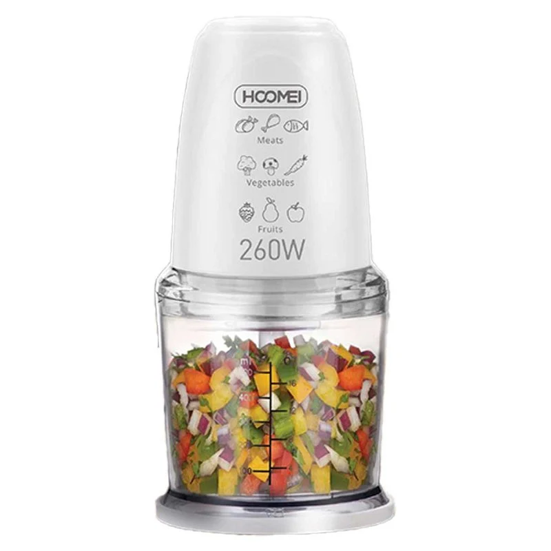 Tritatutto da Cucina Elettrico con Modalita Rapido 260W con Lama in Acciaio Inox Vassoio Capicita Max 500mL Bianco - Image 4