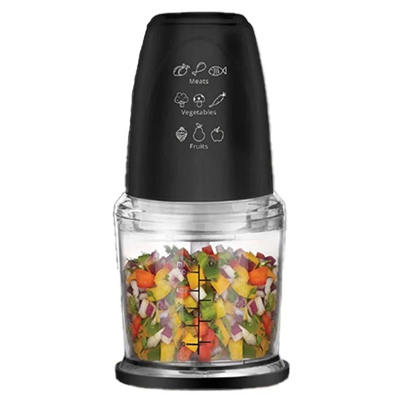 Tritatutto da Cucina Elettrico con Modalita Rapido 260W con Lama in Acciaio Inox Vassoio Capicita Max 500mL Nero - Image 4