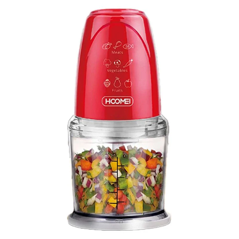 Tritatutto da Cucina Elettrico con Modalita Rapido 260W con Lama in Acciaio Inox Vassoio Capicita Max 500mL Rosso - Image 4