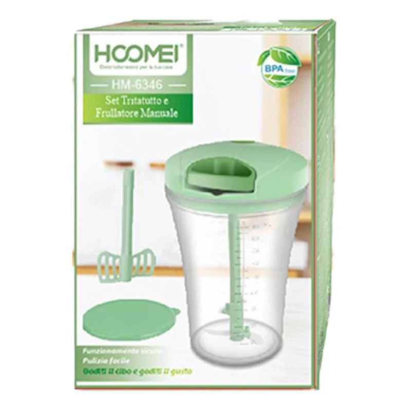 Tritatutto Manuale con Filo per Verdure Cipolle Patate Cubetti con Lame in Acciaio Inox Materiale BPA FREE Capacita 900mL - Image 3