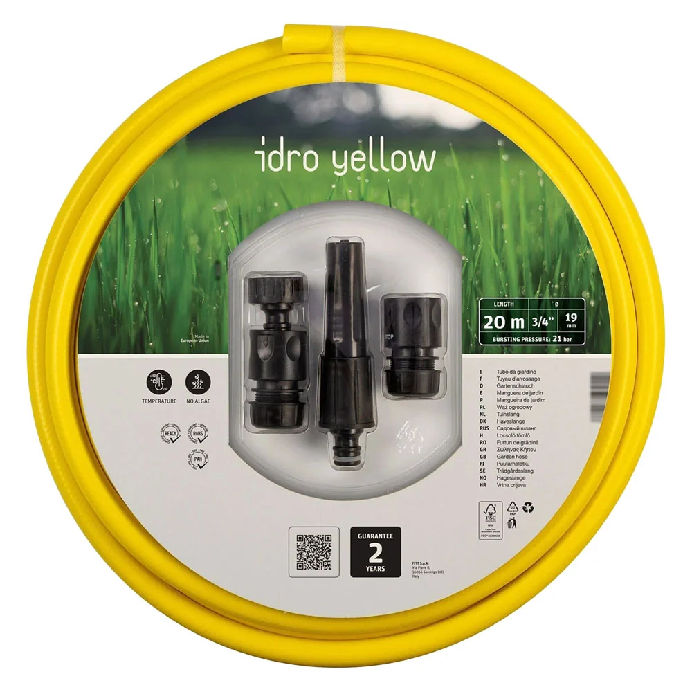 TUBO CON KIT 'IDRO YELLOW' mm 15 x mt 15 - 5/8  - FITT