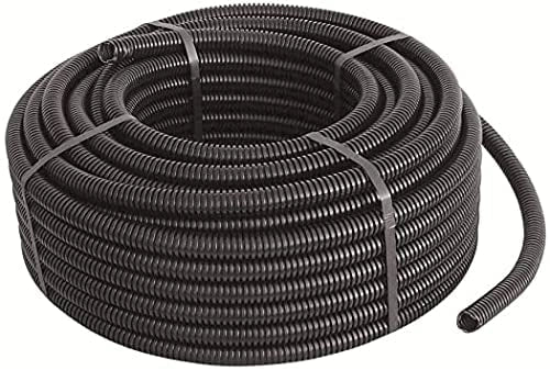 TUBO CORRUGATO CON TIRAFILO NERO Ø 16 mm - rotolo 100 mt - 100 metrilineari - Image 2