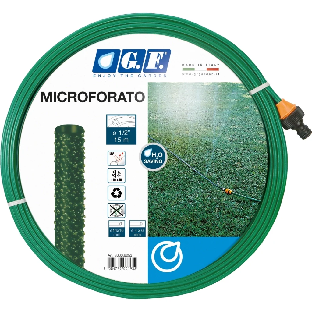 TUBO IRRORANTE MICROFORATO A TRE CANALI 15M