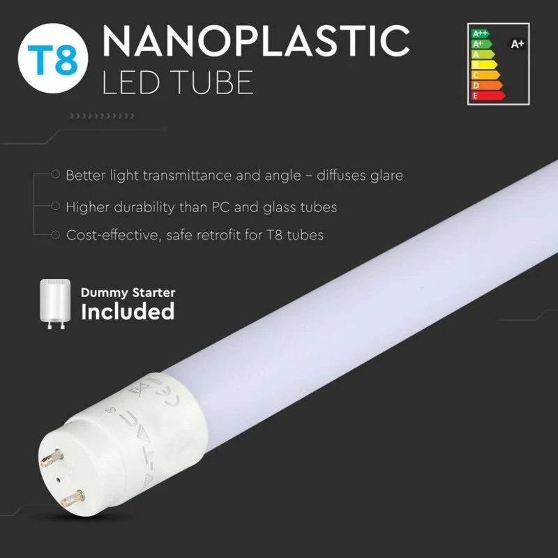 Tubo LED T8 18W G13 120cm 3000K 1850LM in Nanoplastica Incluso Starter Alimentazione da Un Lato SKU-216263 - Image 5
