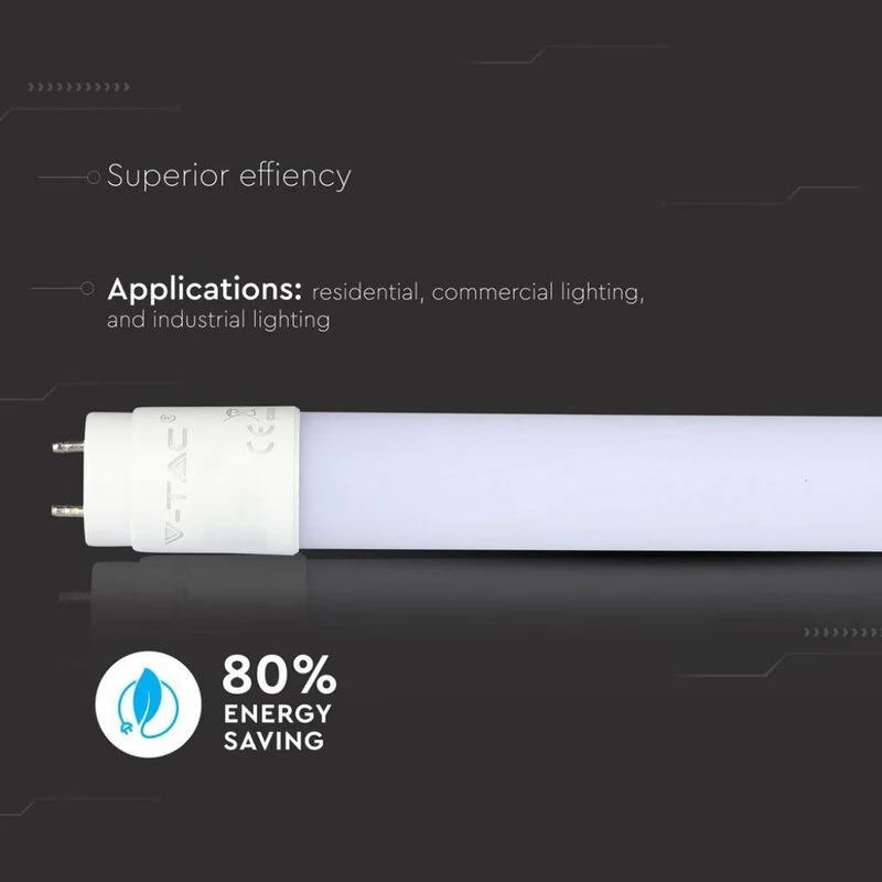 Tubo LED T8 18W G13 120cm 3000K 1850LM in Nanoplastica Incluso Starter Alimentazione da Un Lato SKU-216263 - Image 6