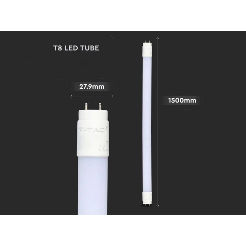 Tubo LED T8 G13 150cm 20W 2100lm Nanoplastica non Ruotabile, Disponibili 3000K 4000K 6400K (Bianco Neutro 4000K) - Image 2