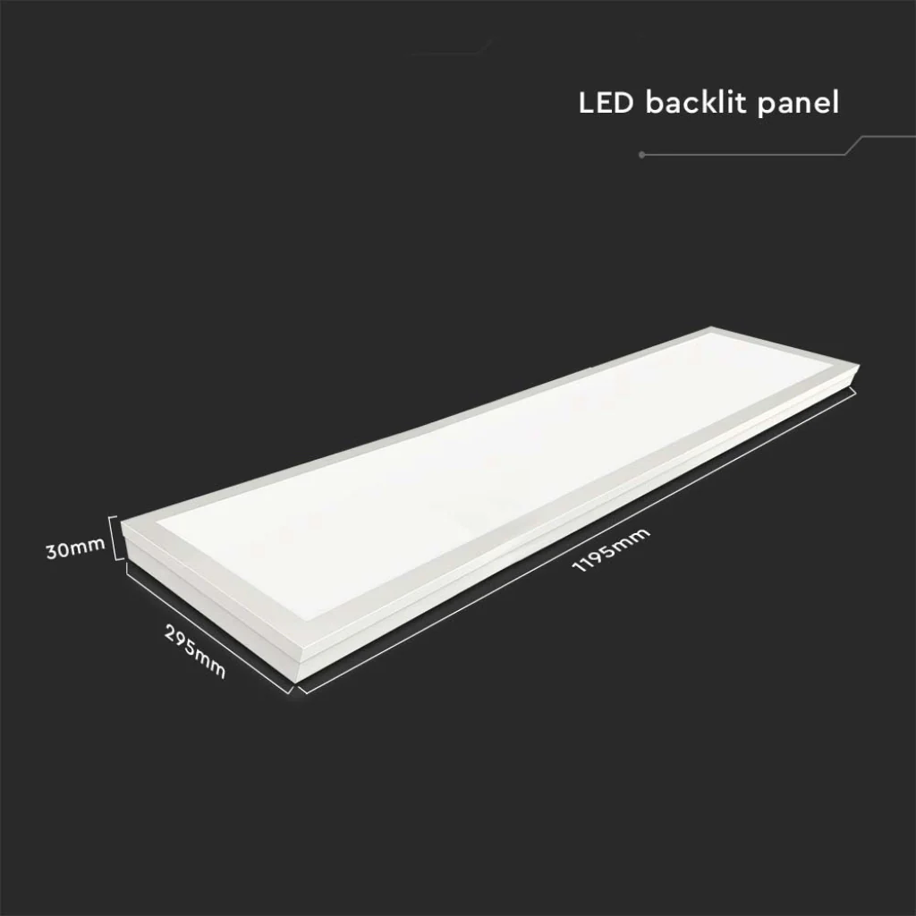 Pannello LED 40W 110LM/W 1200*300mm Montaggio a Plafone/Incasso Colore Bianco 6000k SKU:216626 - Image 2