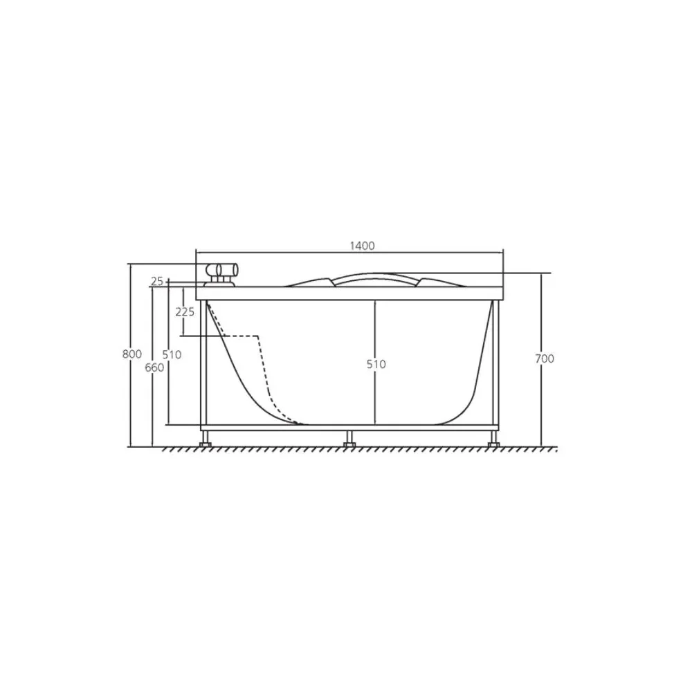 Vasca idromassaggio due posti 140x140 cm design moderno con riscaldamento | Heaven - Image 5