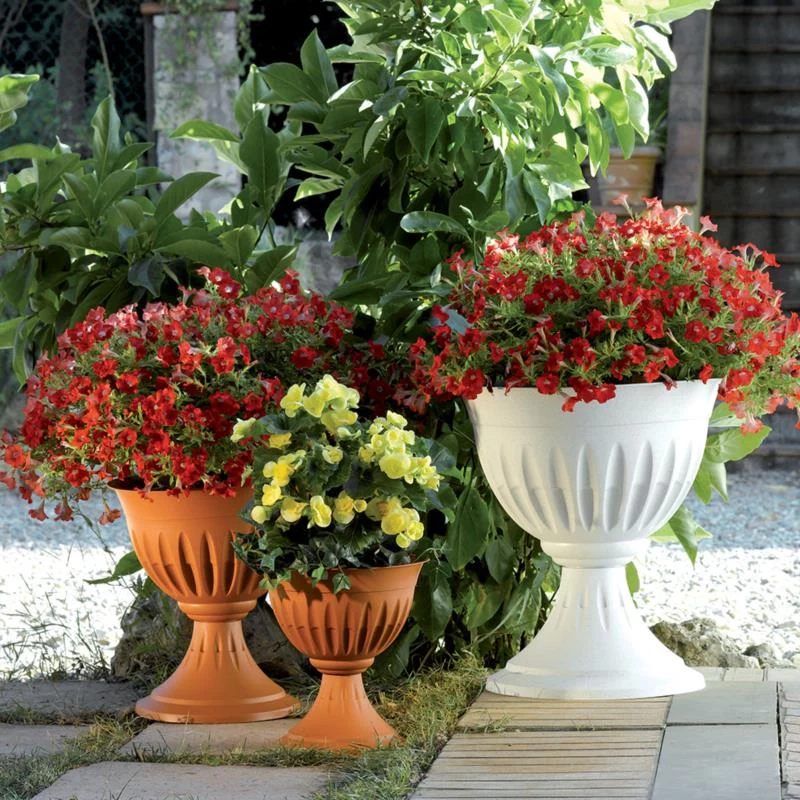 VASO PVC A CALICE Ø cm 43 x h.46 lt.20 - terracotta  - BAMA
