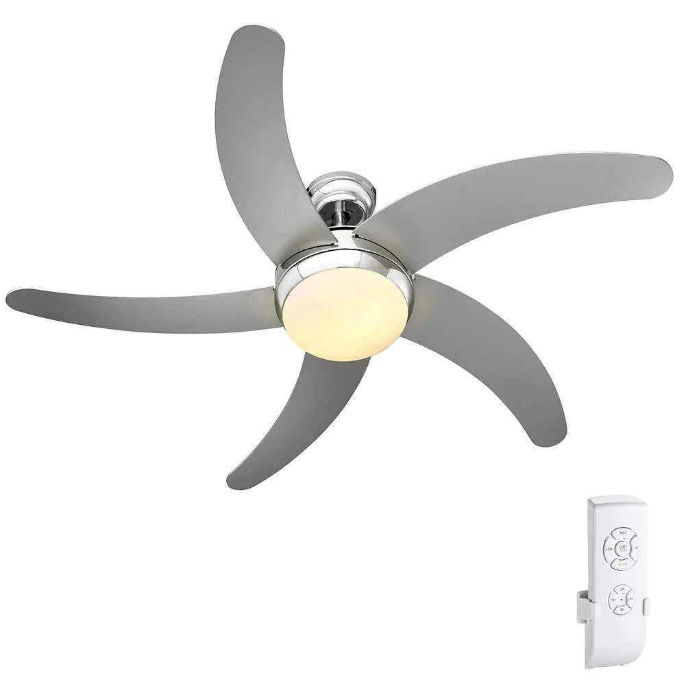 Ventilatore da Soffitto 5 Pale Legno con Lampada e Telecomando Diametro 132 cm - Image 6
