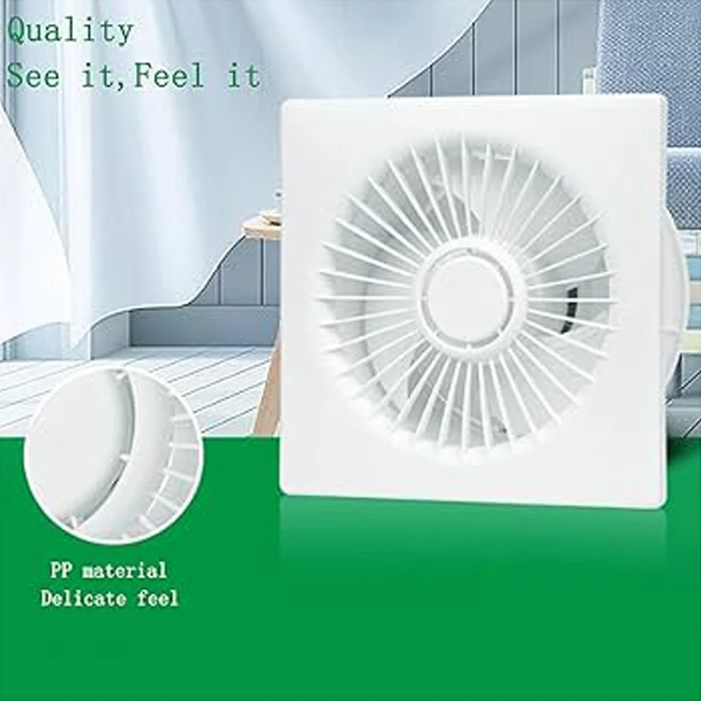 Ventola Aspirazione Bagno,Aspiratore Da Muro o Soffitto 150X150mm Foro 100mm Profondità 85mm 15W 230V 50Hz 98m³/h 35dB - Image 2