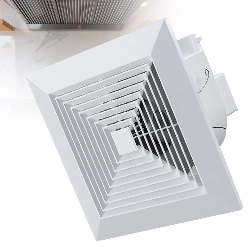 Ventola Aspirazione Bagno,Aspiratore Da Muro o Soffitto Grande 250X250mm Foro 200X200mm Profondità 150mm 25W 230V 50Hz 150m³/h 35dB - Image 3