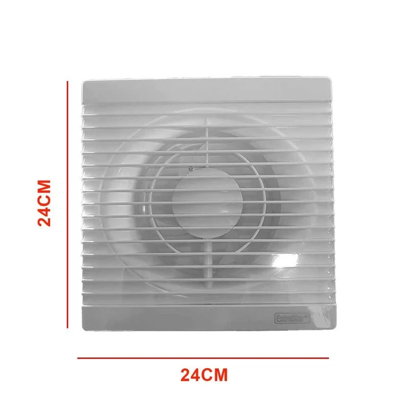 Ventola Aspirazione 17W 258m3/h 50dB, Aspiratore da Muro per Bagno Cucina 230V 50Hz, Estrattore d'Aria 24x24x9,5cm, Diametro Scarico 15cm - Image 3