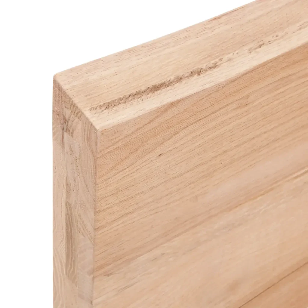 Piano Bagno Marrone 100x50x(2-6) cm Legno Massello Trattato - Image 6
