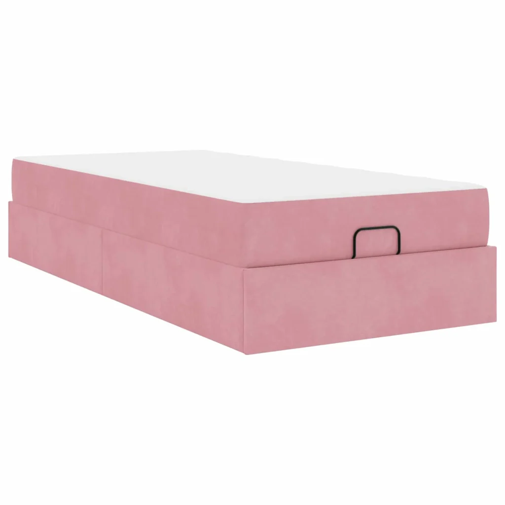 Struttura letto con materasso con materasso 2 pcs Rosa Velluto - Image 2