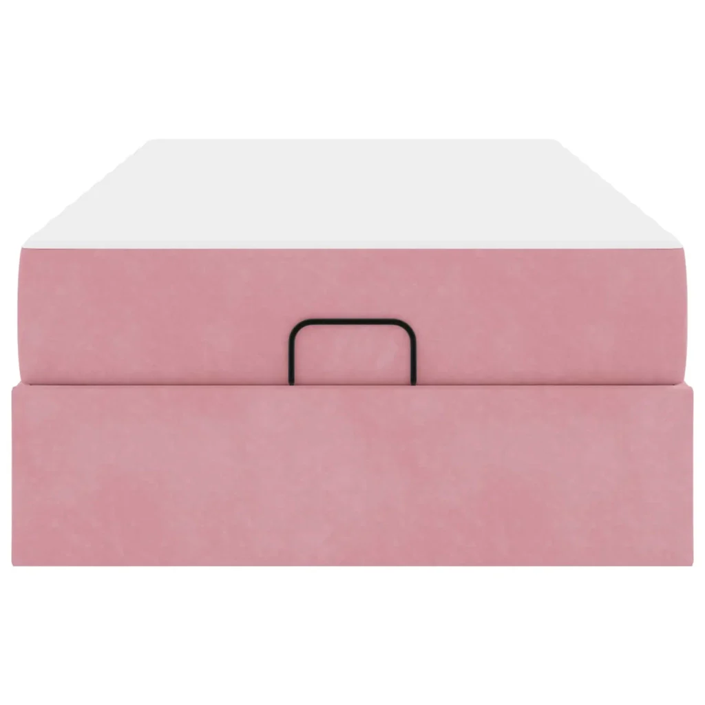 Struttura letto con materasso con materasso 2 pcs Rosa Velluto - Image 6